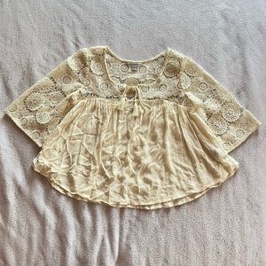 american eagle crochet top